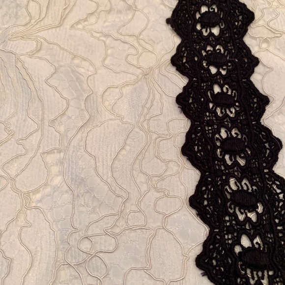 Black Ivory Lace Shift Dress Wedding Shower - Picture 5 of 6